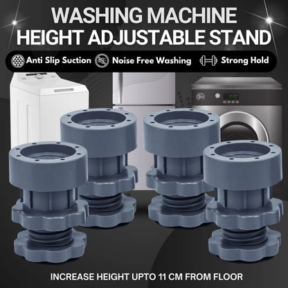 Washing Machine Vibration Pads, Floor Trays, Refrigerator Stand (4 Pcs Set)